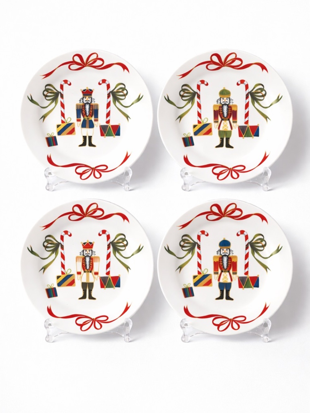 Godinger Nutcracker Plate Set of 4 Christmas Holiday Decor